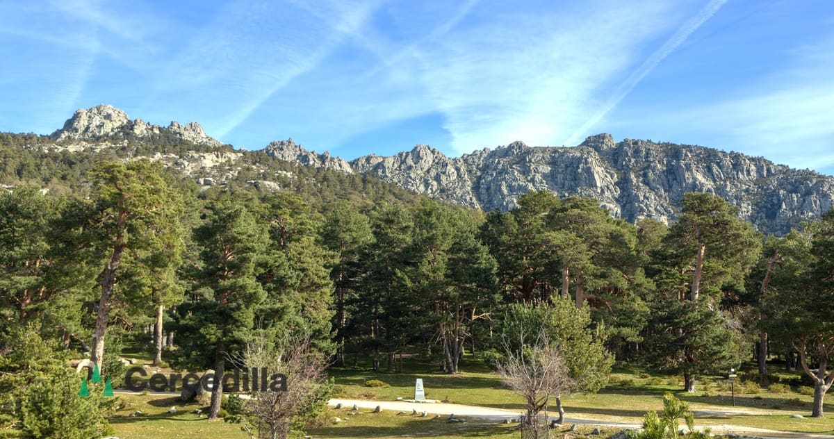Prado en Cercedilla con vistas a siete picos