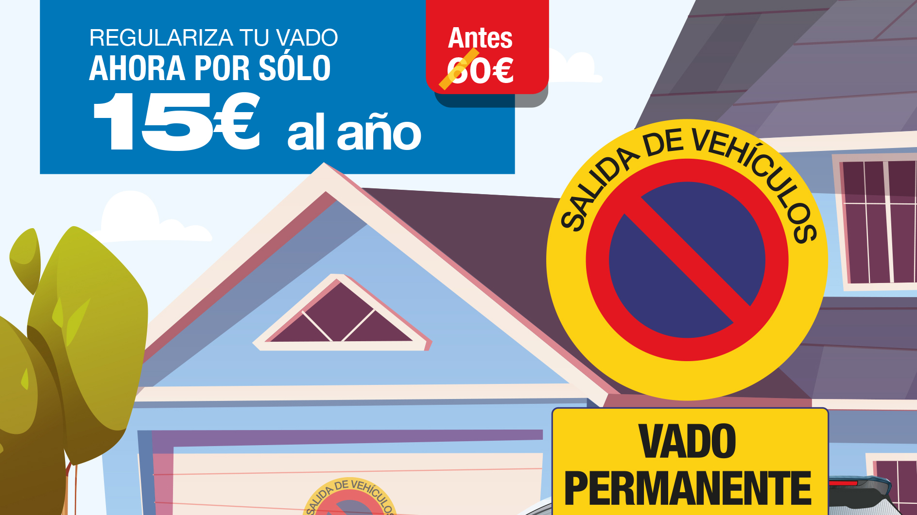 Galapagar actualiza la ordenanza de vados y disminuye la tasa a solo algo más de 1 euro mensual