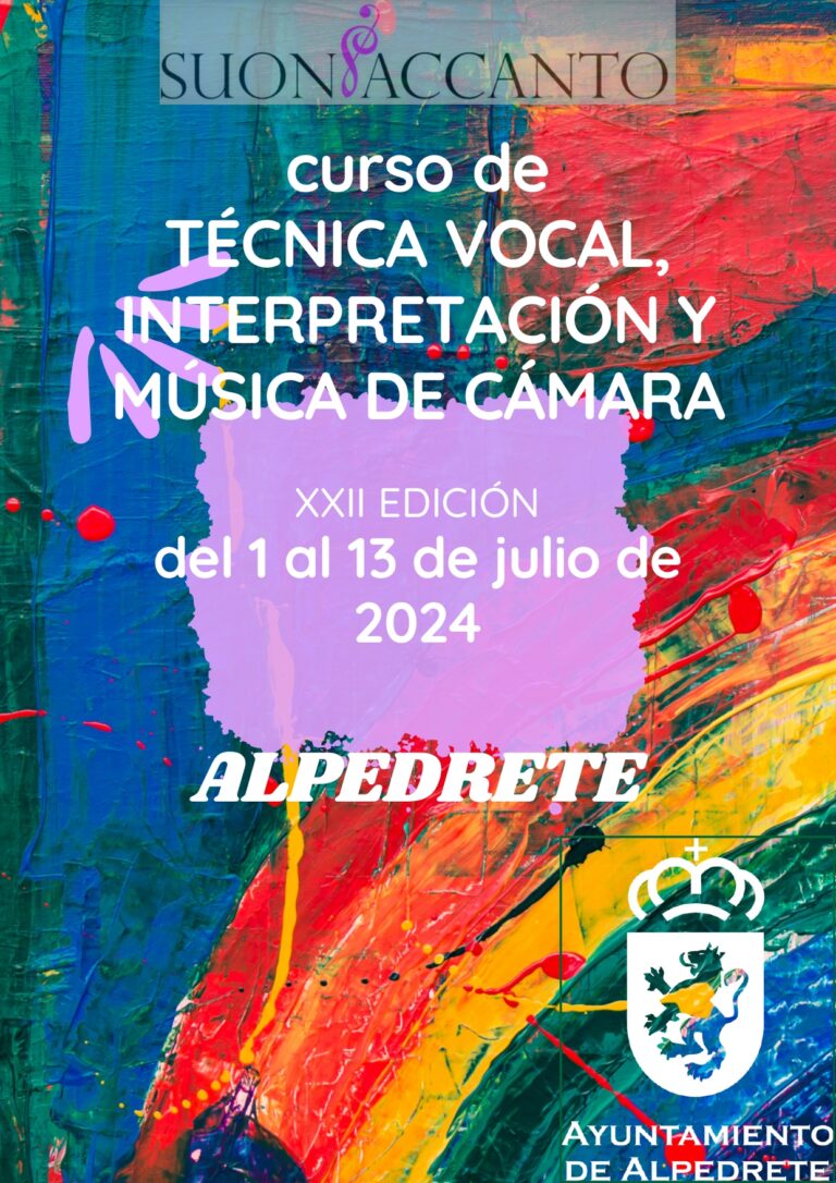 Inicia el periodo de inscripciones para el curso de canto, técnica vocal, interpretación y música vocal de cámara SUONACCANTO 2024