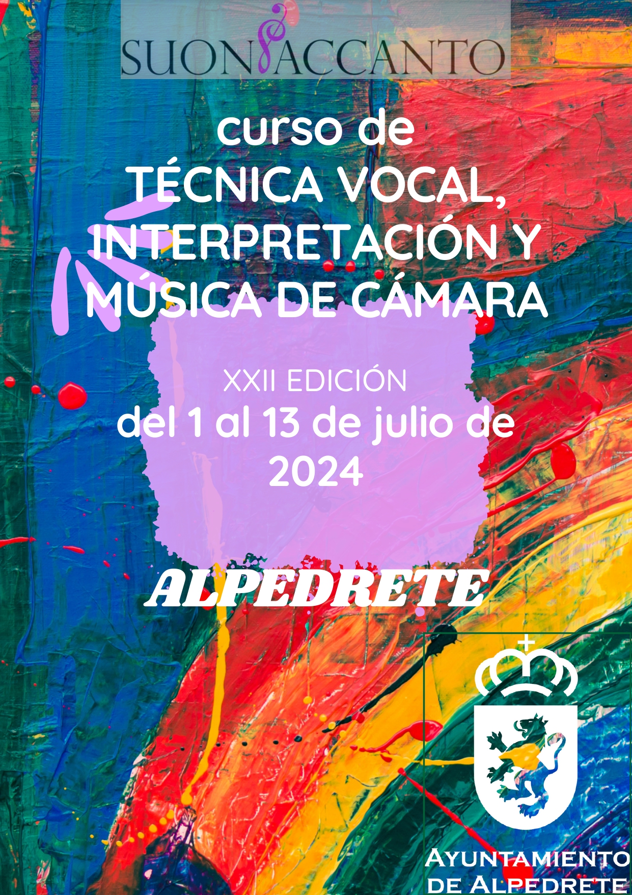 Inicia el periodo de inscripciones para el curso de canto, técnica vocal, interpretación y música vocal de cámara SUONACCANTO 2024