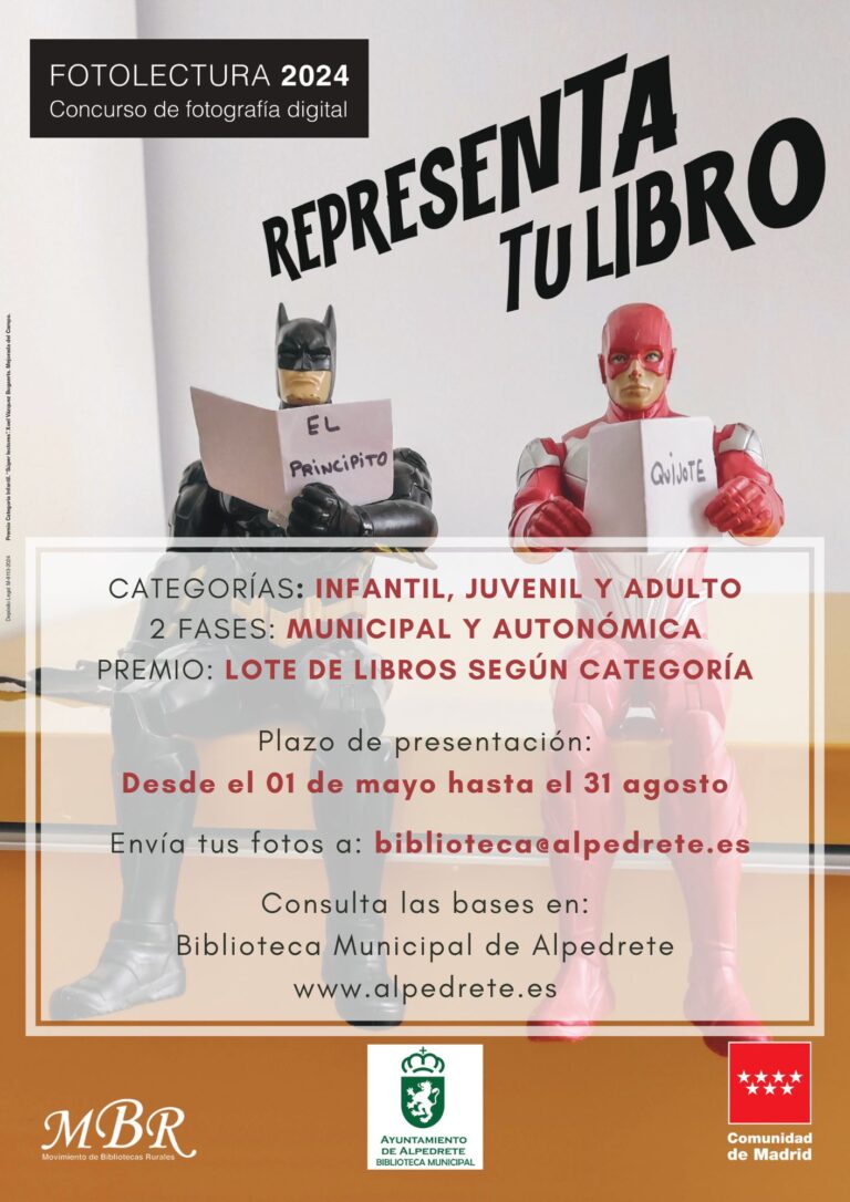 Participa en el Concurso Fotolectura 2024: ‘Representa tu Libro’ y comparte tu amor por la lectura