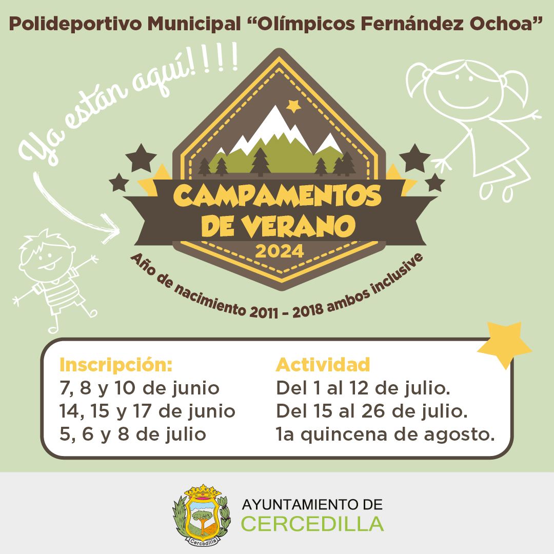 Descubra la Aventura en los Campamentos de Verano 2024 del Excmo Ayuntamiento de Cercedilla