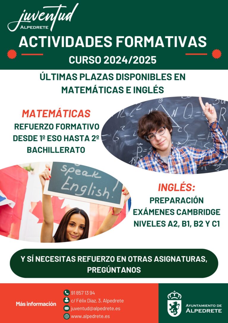 Juventud en Acción: Últimas Plazas Disponibles para las Actividades Formativas del Curso 2024-25