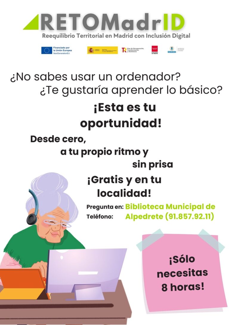 Proyecto RETOMadrID: Curso de Informática Básica para Principiantes en la Biblioteca Municipal