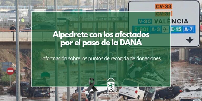 Actualización en Alpedrete sobre recogida de donaciones para afectados por la DANA: puntos de entrega disponibles