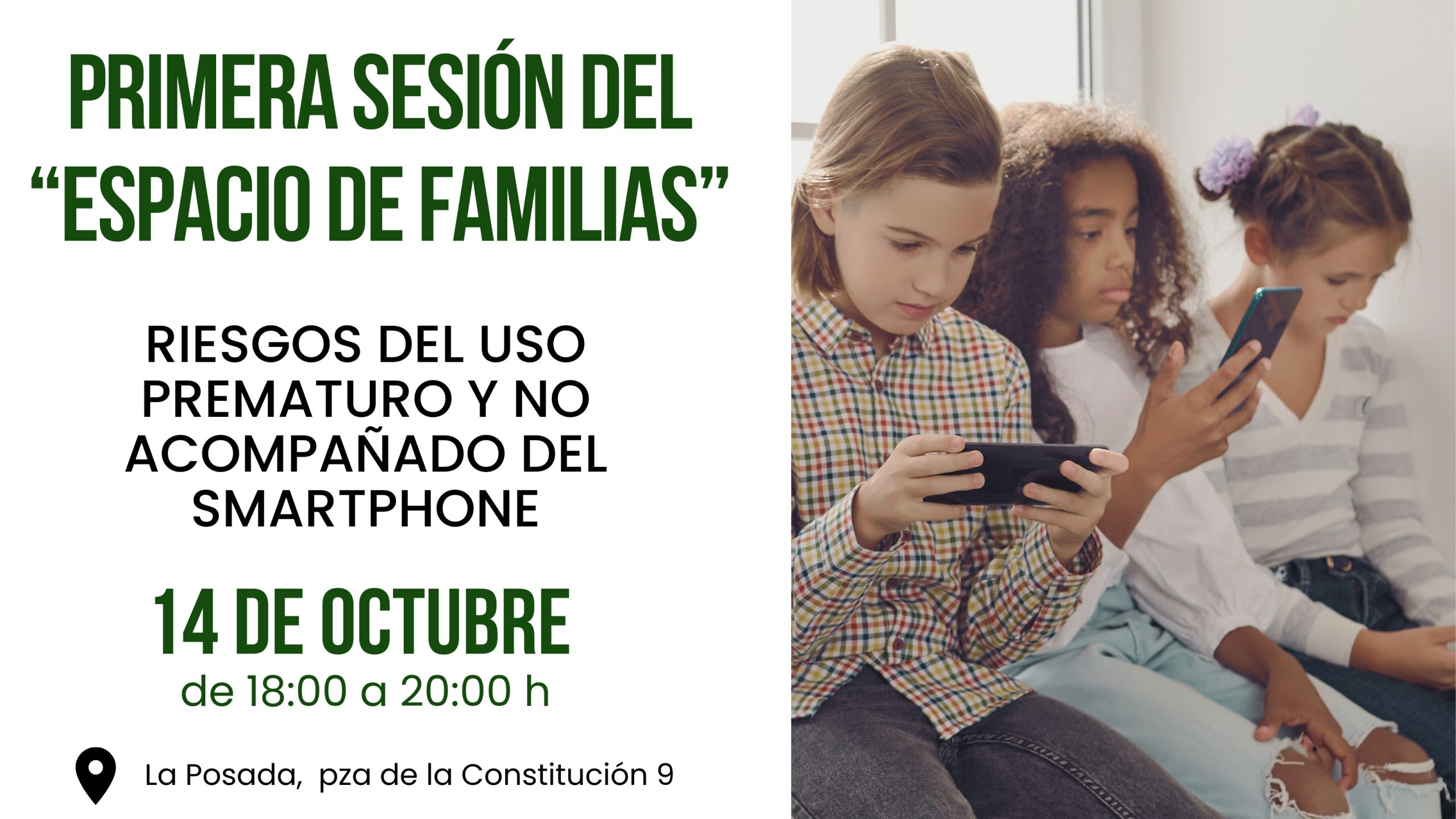 Galapagar celebra hoy una jornada educativa sobre el uso adelantado del móvil y sus peligros