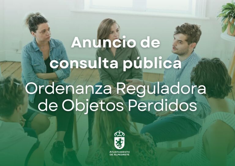 Se anuncia consulta pública sobre la Ordenanza Reguladora de Objetos Perdidos