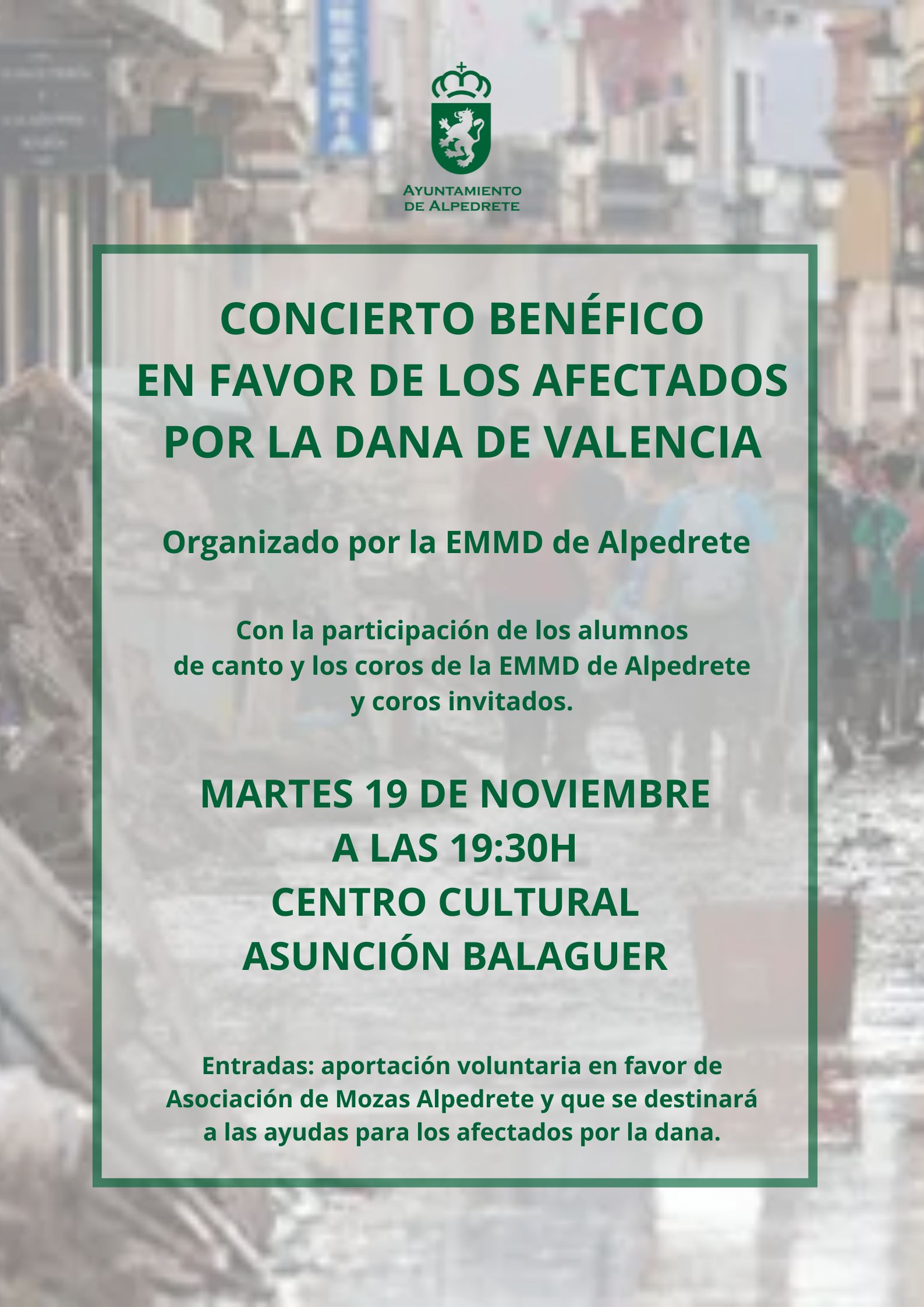 EMMD de Alpedrete organiza concierto benéfico para ayudar a los damnificados por la DANA
