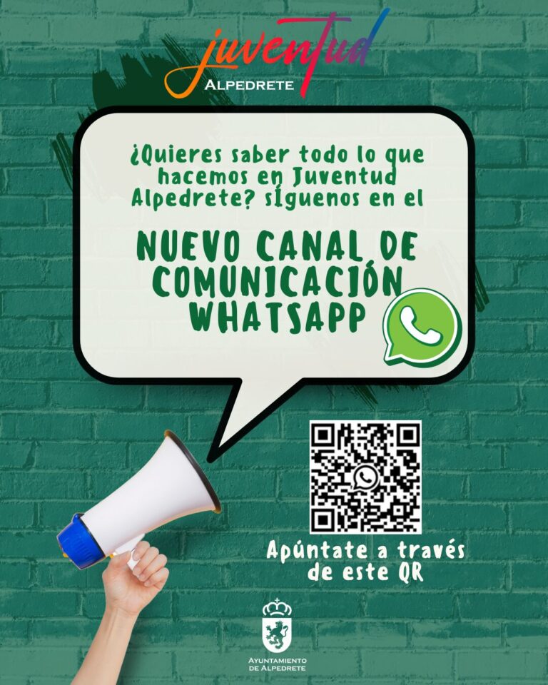 El Área de Juventud Inaugura Canal de WhatsApp para Mantener Informados a los Jóvenes sobre Actividades