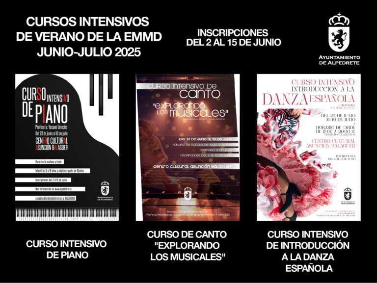 Cursos intensivos de verano en la EMMD: canto, danza española y piano para todas las edades