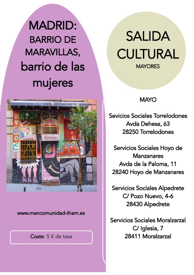 Salida cultural para mayores: barriada de las maravillas y el papel de las mujeres en la historia del barrio.