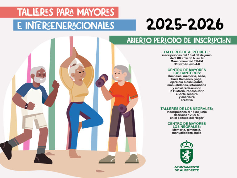 Inscripción en los talleres para mayores curso 2025-26: Abierto el plazo para nuevas oportunidades educativas