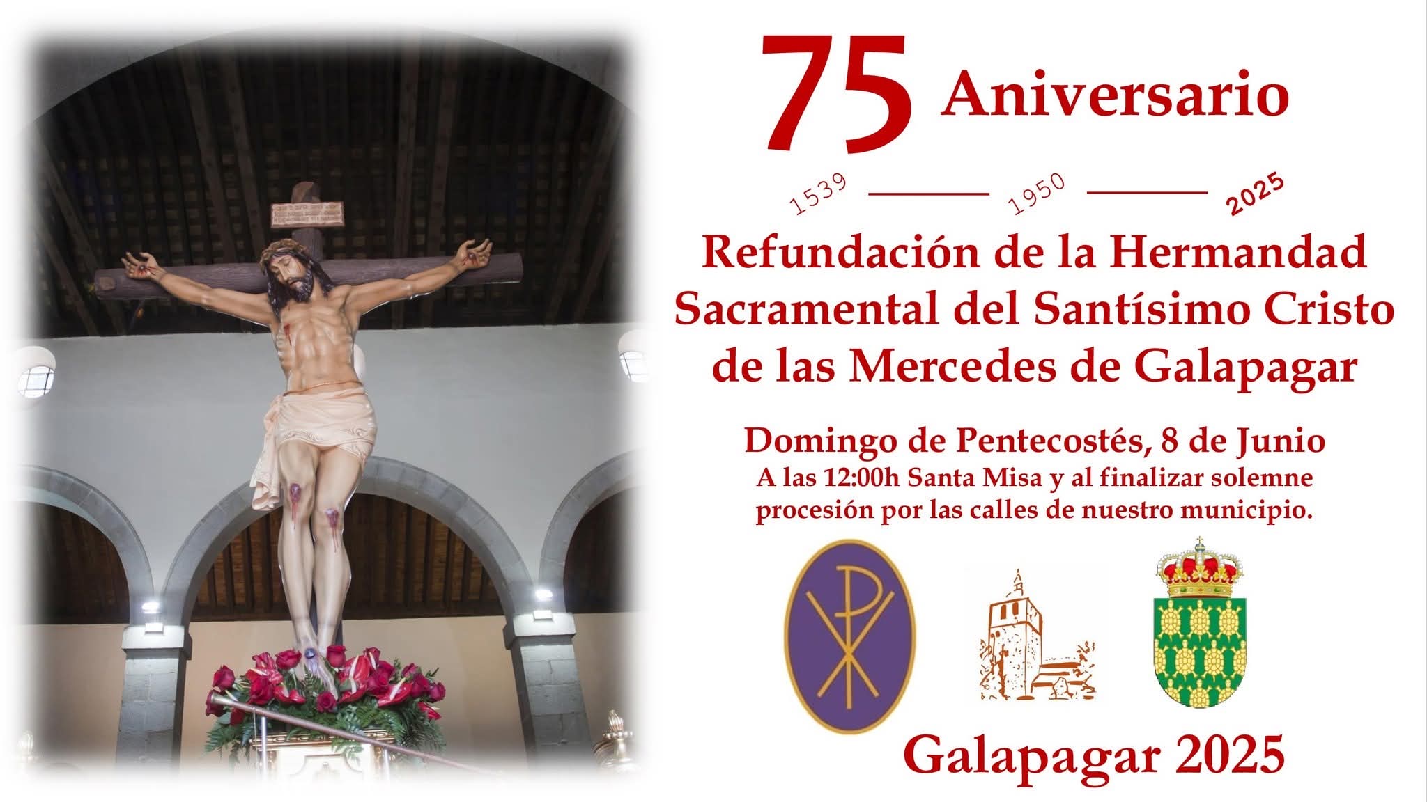 La Hermandad Sacramental Santísimo Cristo de las Mercedes celebra el aniversario de su refundación con emotivos actos