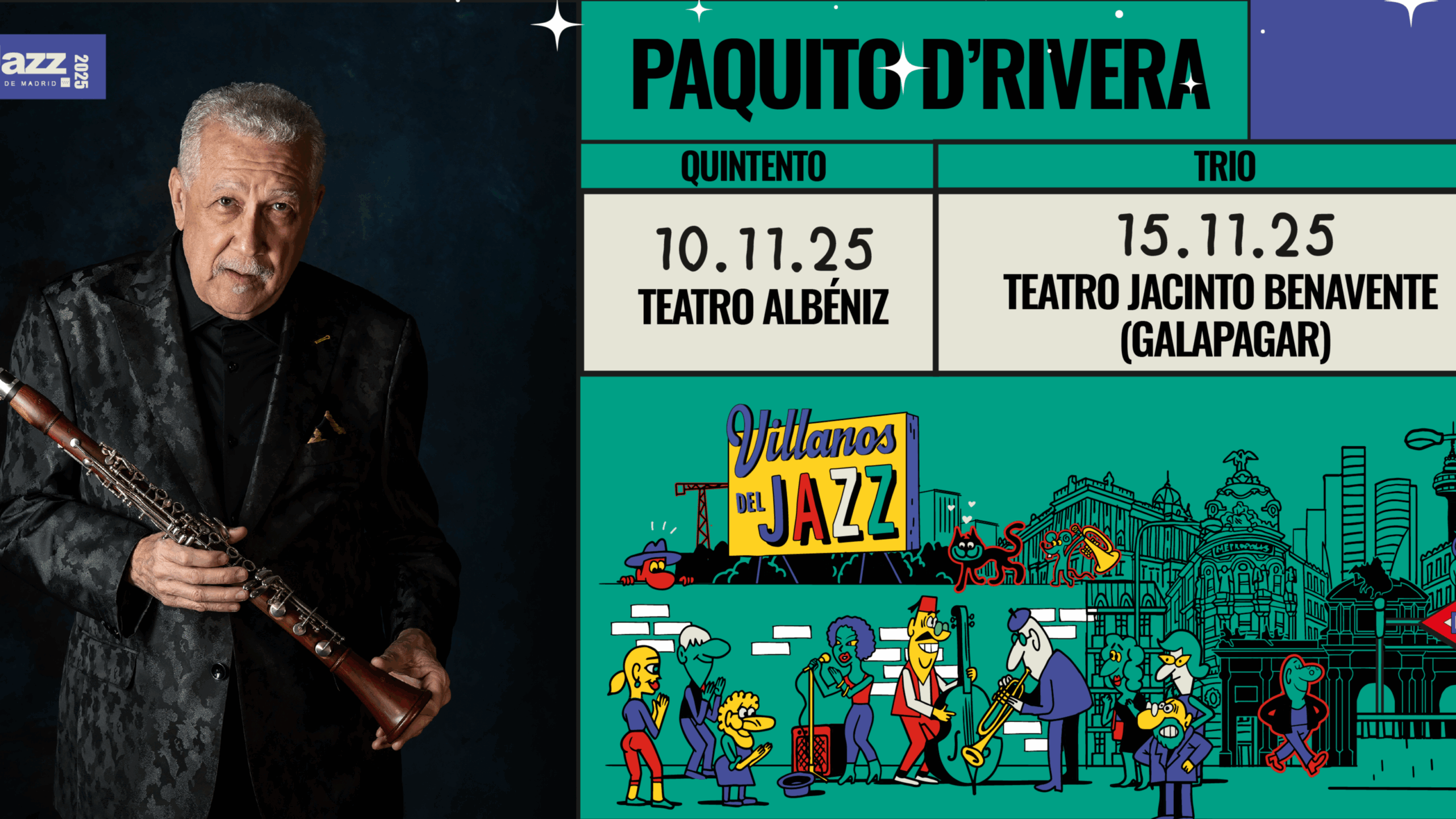 La pasión por el jazz lleva a Paquito D’Rivera a Galapagar en un concierto inolvidable