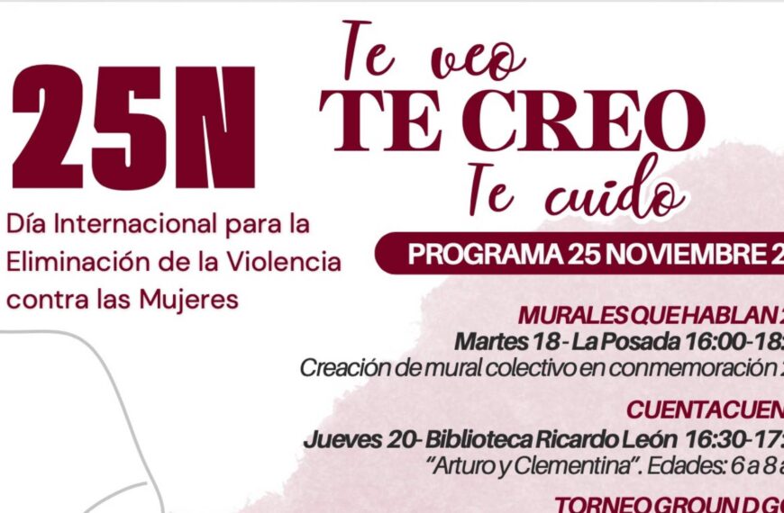 Galapagar conmemora el 25N con actividades bajo el lema «Te creo. Te veo. Te cuido.»