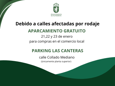 Aparcamiento gratuito en Las Canteras para impulsar el comercio local por el rodaje del 21 al 23 de enero