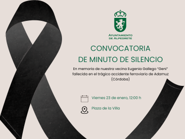 Luto oficial en Alpedrete por el fallecimiento de Eugenia Gallego, «Geni», en el accidente ferroviario de Adamuz