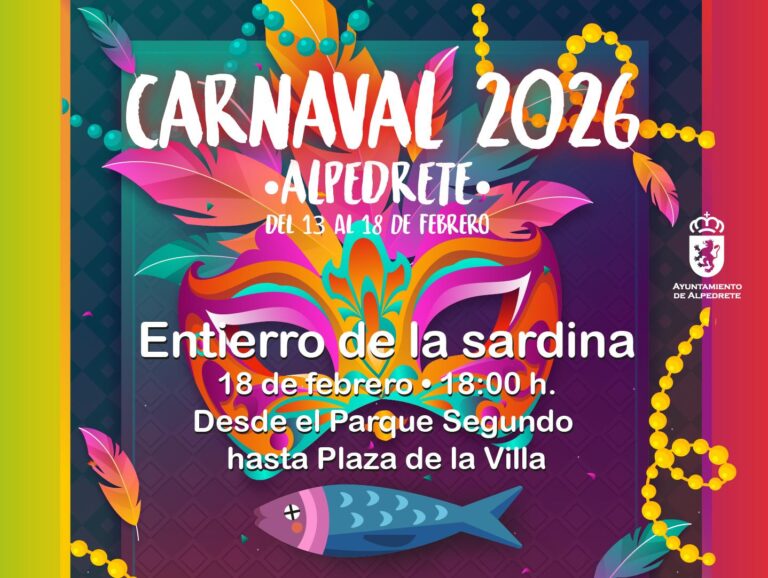Alpedrete despide el carnaval con el entierro de la sardina, pasacalles, espectáculo de fuego y sardinada