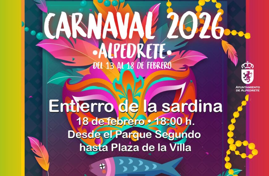 Alpedrete despide el carnaval con el entierro de la sardina, pasacalles, espectáculo de fuego y sardinada