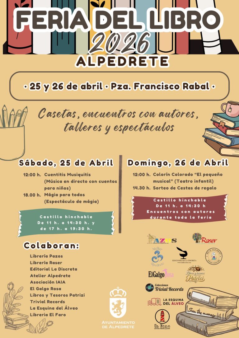 Explora nuevas historias en la Feria del Libro 2026 de Alpedrete