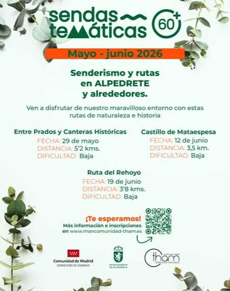 Descubre las sendas temáticas de Alpedrete en la web del Ayuntamiento: Naturaleza, historia y cultura en cada ruta.