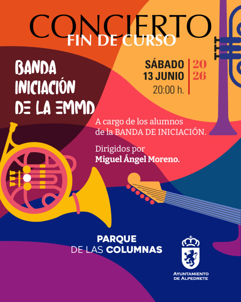 Concierto de fin de curso de la Banda Iniciación de la EMMD cautiva con su talento y entusiasmo.