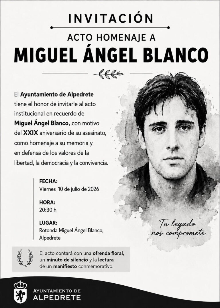 Alpedrete rinde homenaje a Miguel Ángel Blanco en un emotivo acto de recuerdo y solidaridad