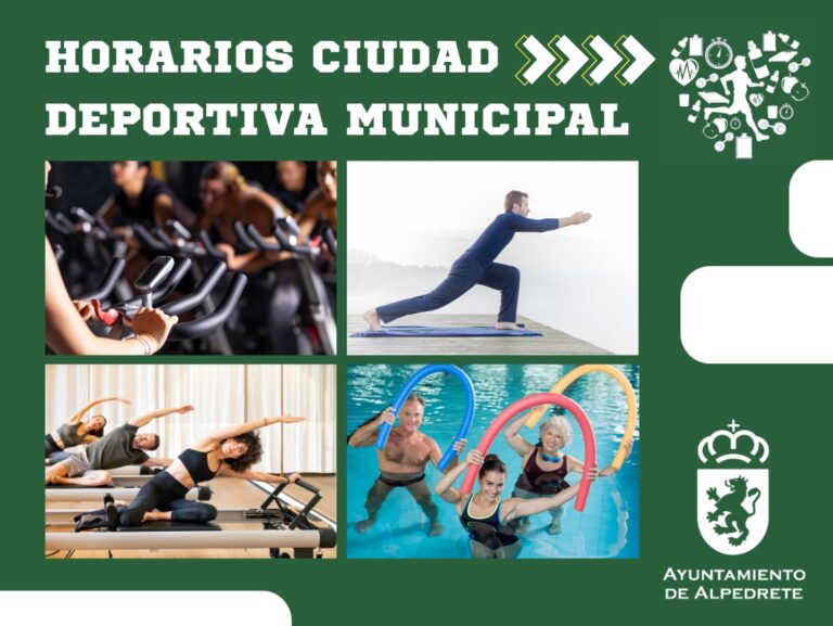 Horarios de la Ciudad Deportiva Municipal de Alpedrete del 13 al 26 de julio de 2026