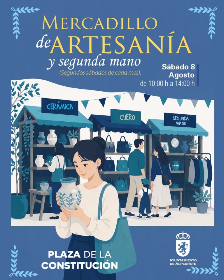 Mercadillo de artesanía y segunda mano del 8 de agosto de 2026: creatividad y sostenibilidad en el corazón de la ciudad