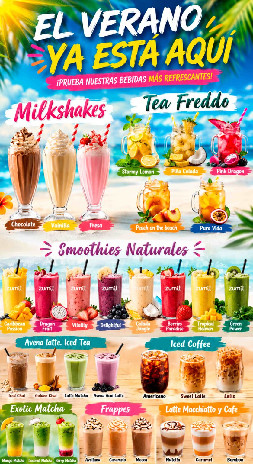 El Obrador de Goya refuerza su oferta de verano con una nueva carta de bebidas frías inspirada en las tendencias más refrescantes del momento