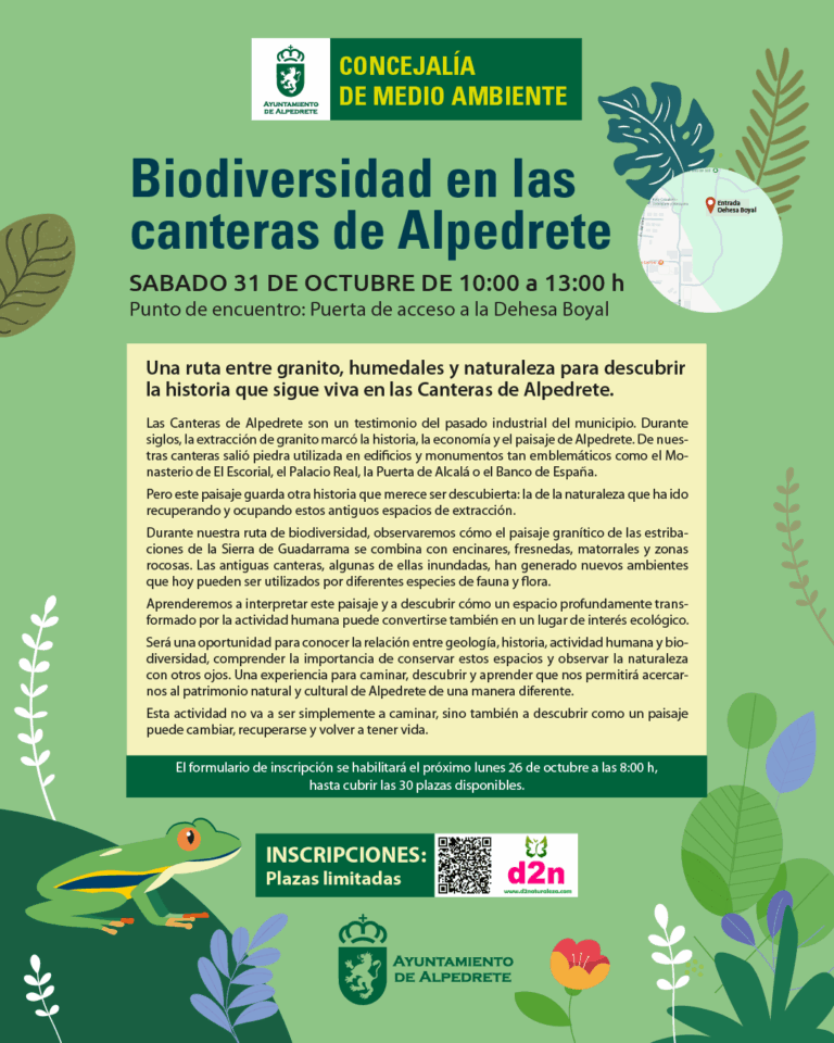 La biodiversidad florece en las canteras de Alpedrete: un ejemplo de conservación ambiental