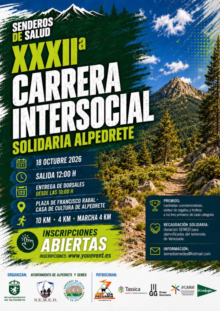 La comunidad de Alpedrete se une en la XXXII Carrera Intersocial Solidaria
